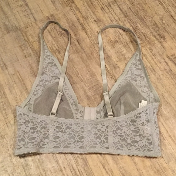 New Free People Gray Metallic Alina Soft Bra - Picture 6 of 6
